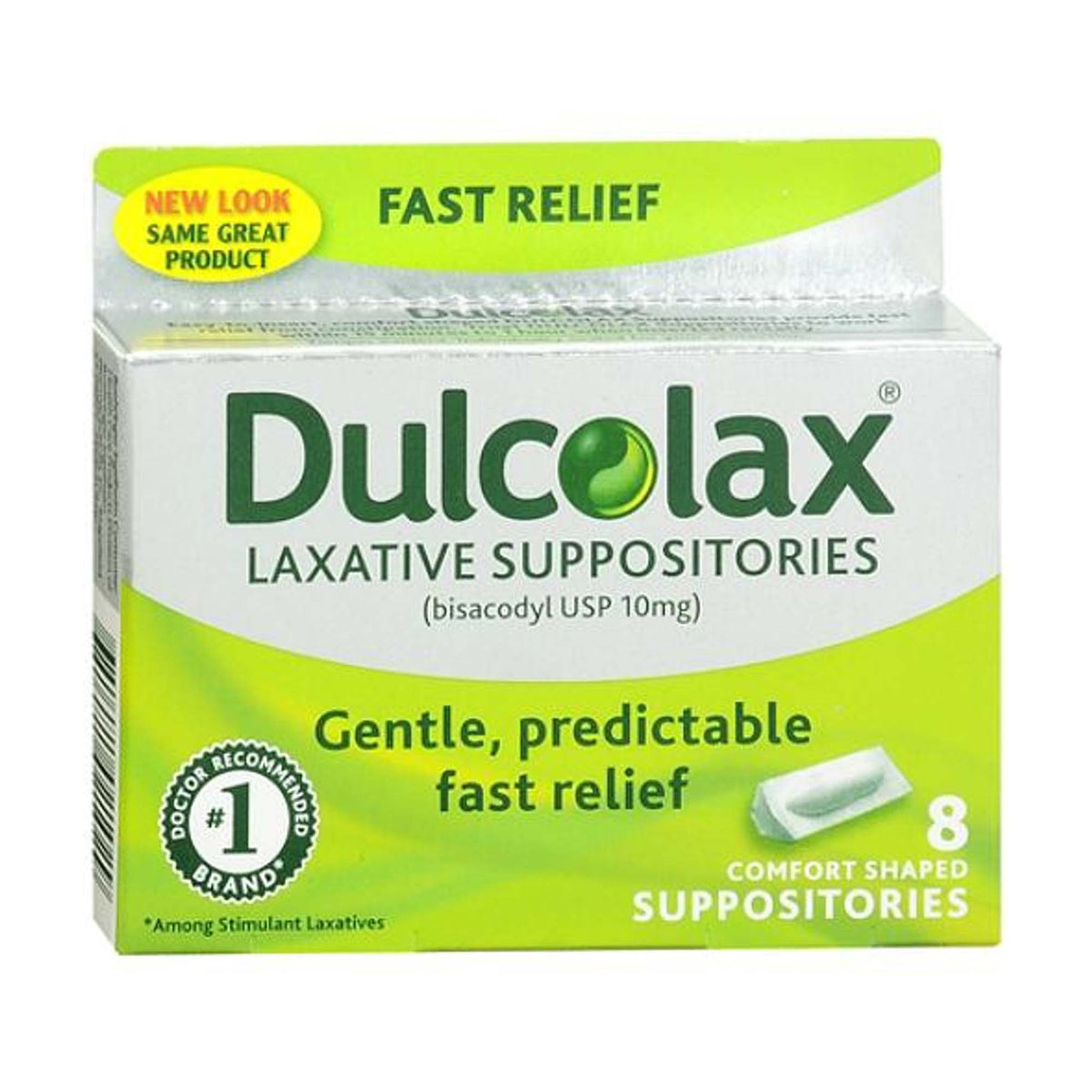 Dulcolax Bisacodyl Laxative Suppository, 10 mg, USP - 81421002102 - LL Medico