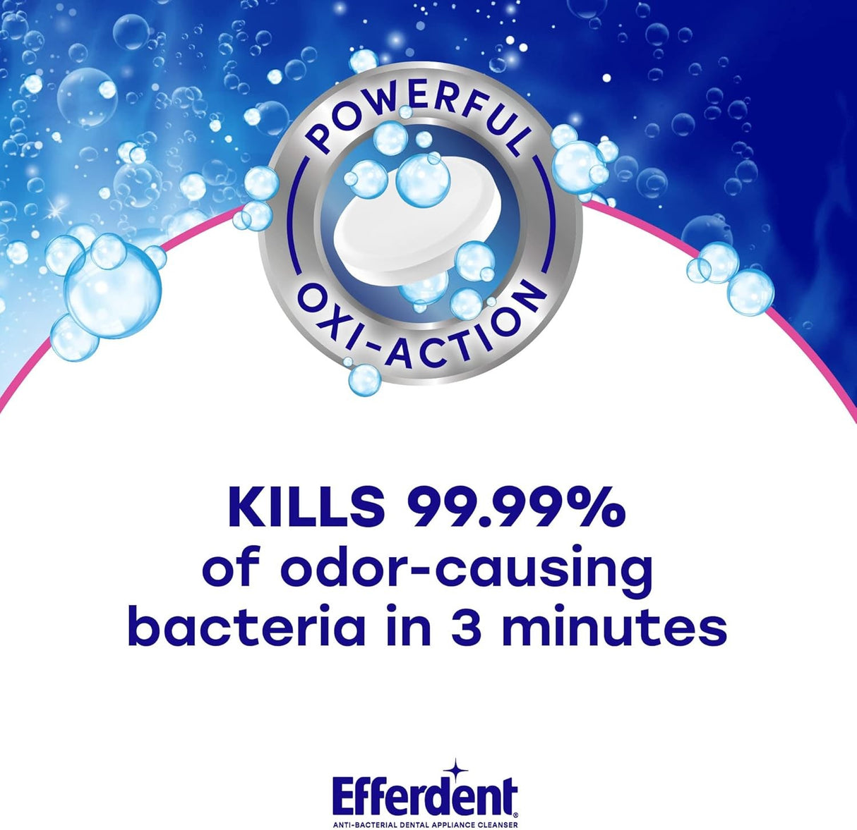 Efferdent Complete Clean Anti-Bacterial Dental Appliance Cleanser Tablets, Box of 44
