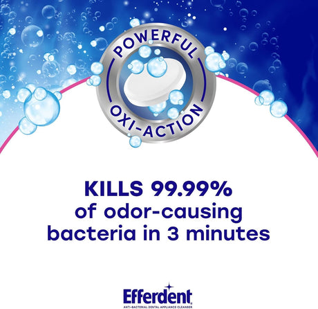 Efferdent Complete Clean Anti-Bacterial Dental Appliance Cleanser Tablets, Box of 44