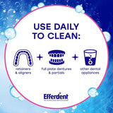 Efferdent Complete Clean Anti-Bacterial Dental Appliance Cleanser Tablets, Box of 44