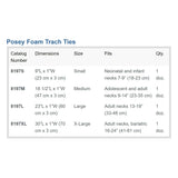 Posey Foam Tracheostomy Tube Holder, Adult, 1" x 23.5"