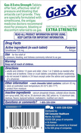 Gas-X Extra Strength Chewable Tablets, Simethicone 125 mg, Peppermint Creme - 00067012918 - LL Medico