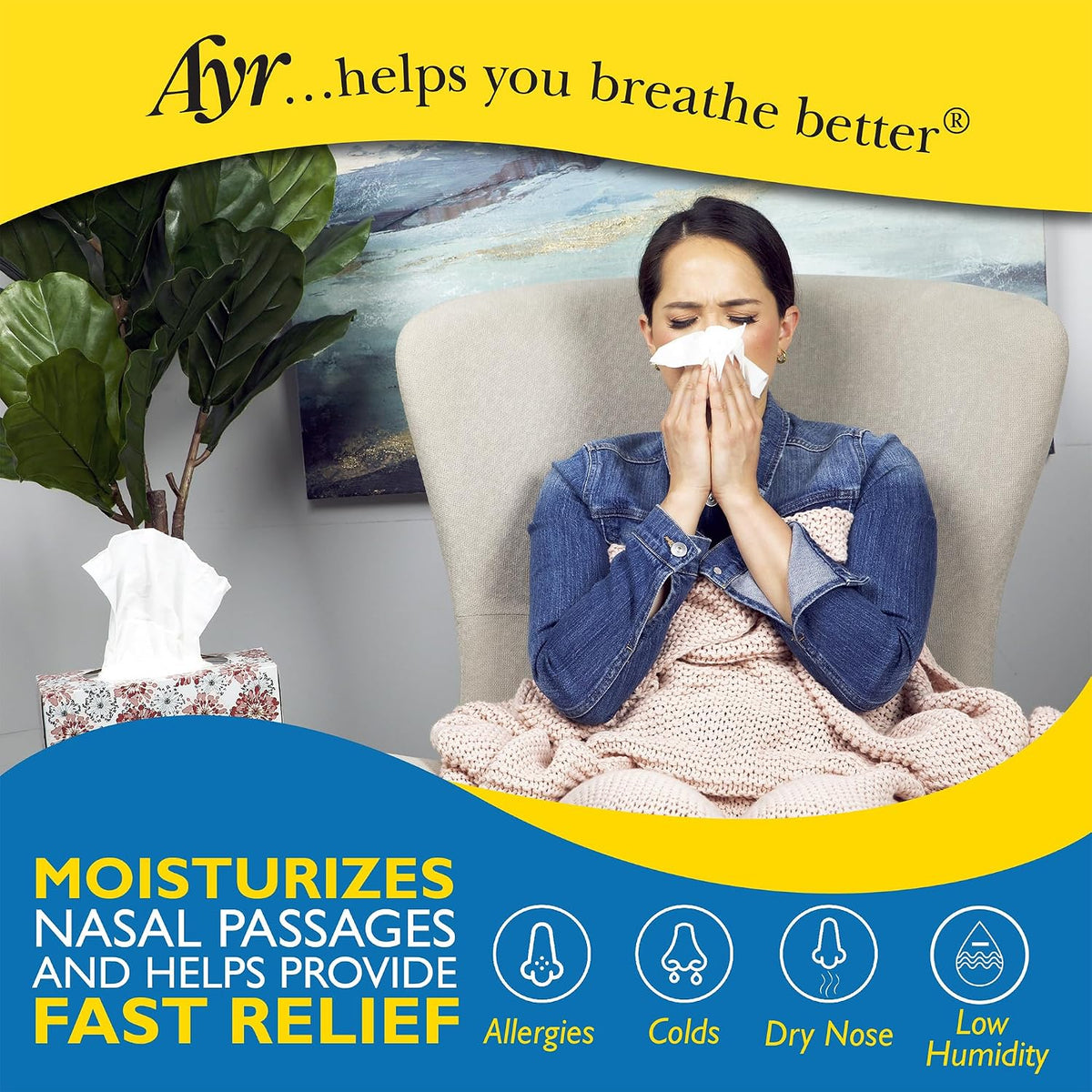 Ayr Saline Nasal Mist, 0.65%, 1.69 oz - 00225038080 - LL Medico
