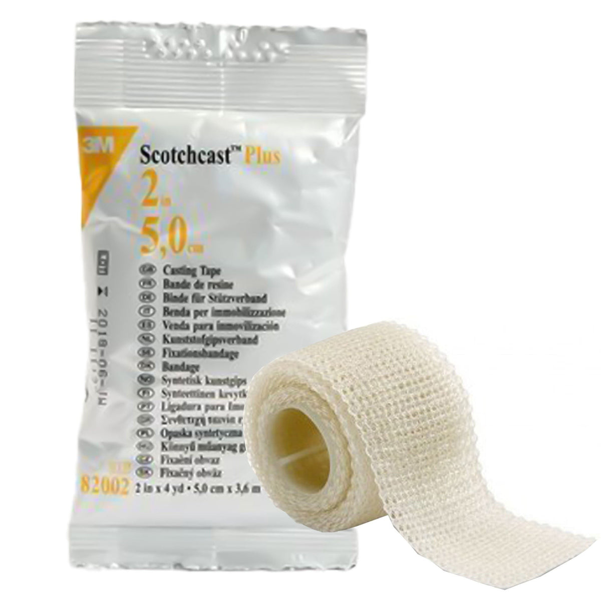 3M Scotchcast Plus Cast Tape, White, Fiberglass Resin, Non-Sterile - LL Medico