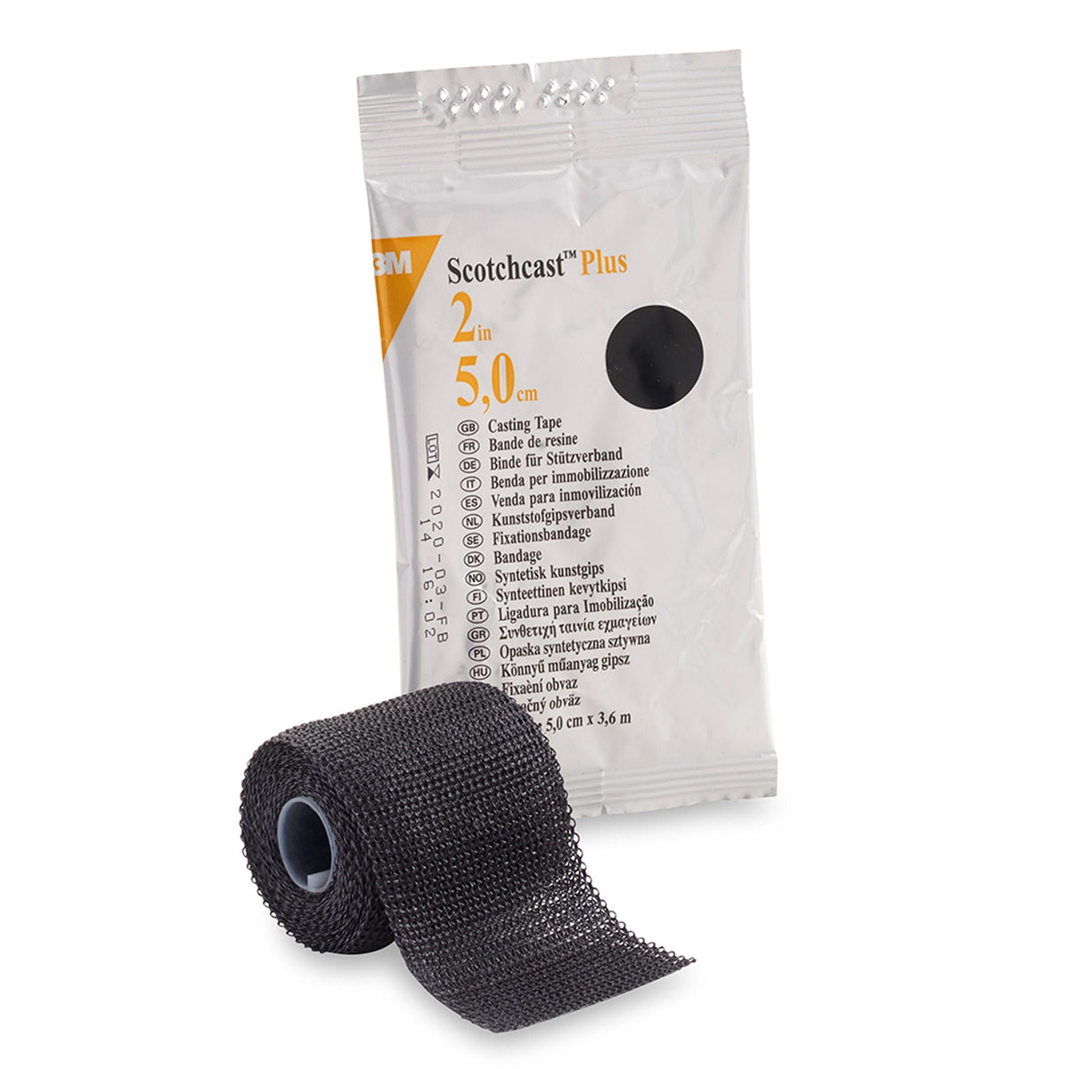 3M Scotchcast Plus, Cast Tape, Black, Latex-Free, Fiberglass / Resin - LL Medico