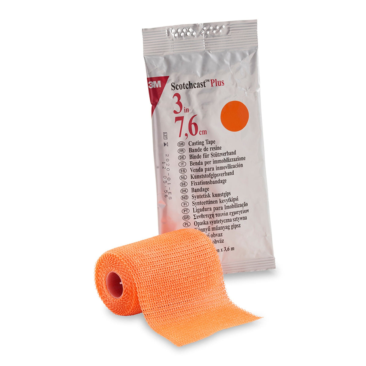 3M Scotchcast Plus, Bright Orange Cast Tape, Fiberglass / Resin - LL Medico
