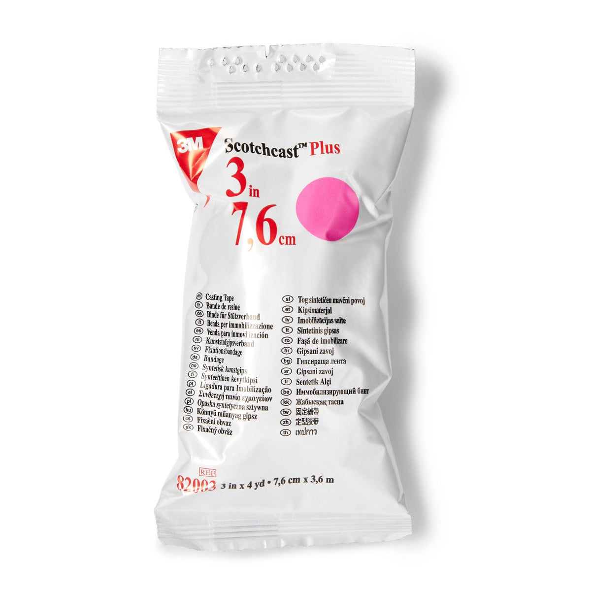 3M Scotchcast Plus Casting Tape, Bright Pink, Fiberglass / Resin, 3" x 12' - 82003X-Single - LL Medico