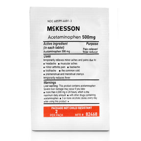 McKesson Acetaminophen Pain Relief, 500 mg, Unit Dose Tablet - 82468 - LL Medico