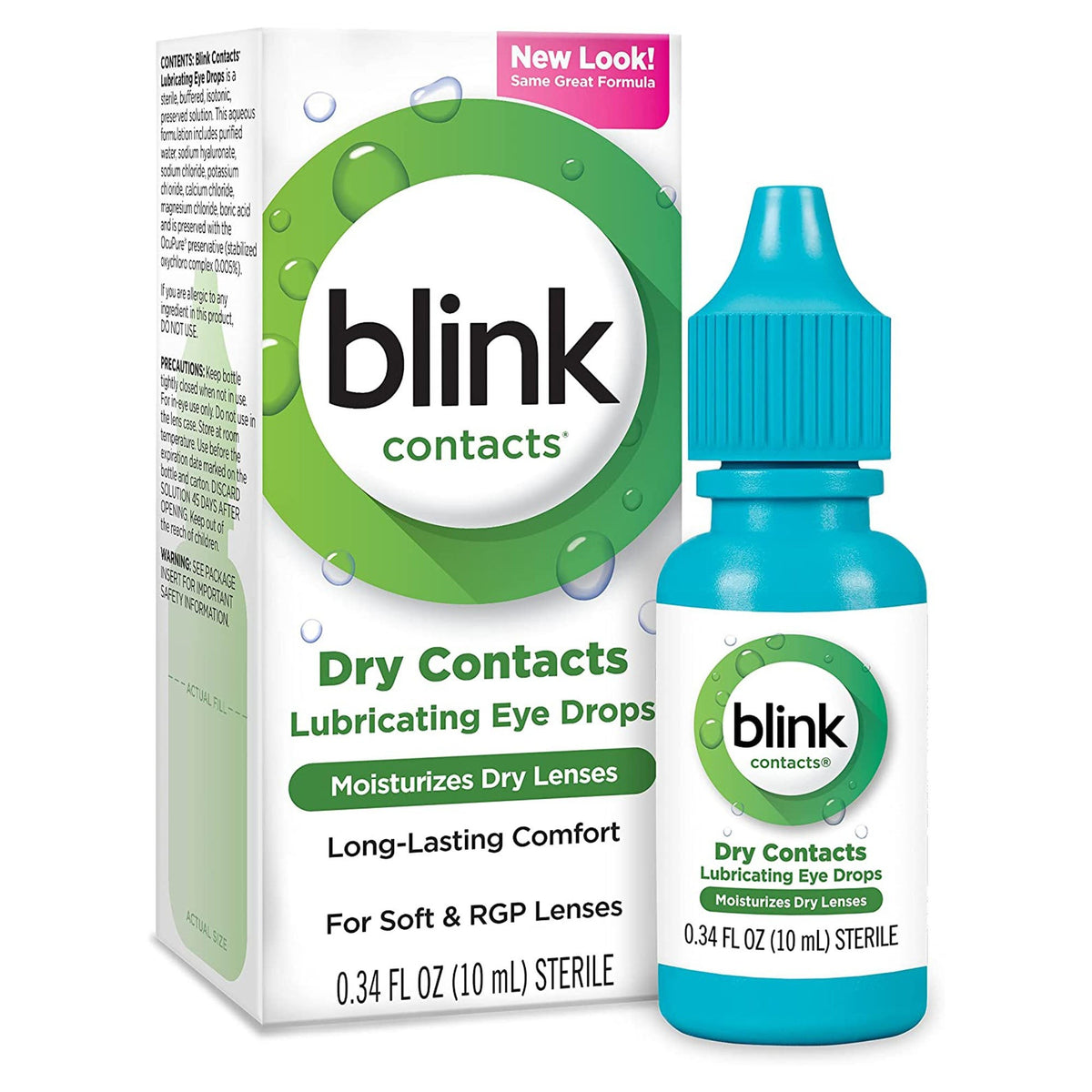 Blink Contacts Lubricating Eye Drops, 0.34 oz - 82744400032 - LL Medico