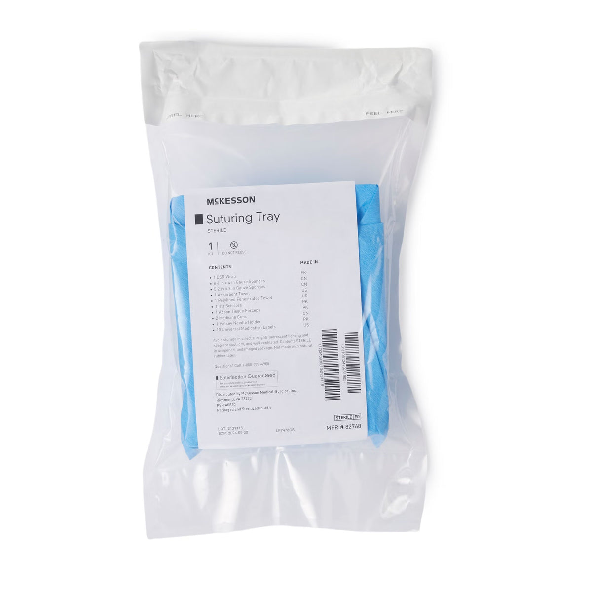 McKesson Suture Tray, Sterile - 82768 - LL Medico