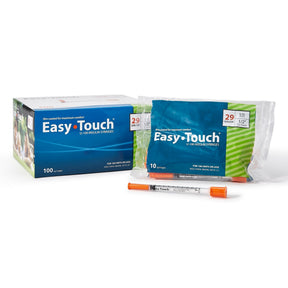 EasyTouch Insulin Syringe with Needle, 1 mL, 29 Gauge, 0.5" - 829155 - LL Medico