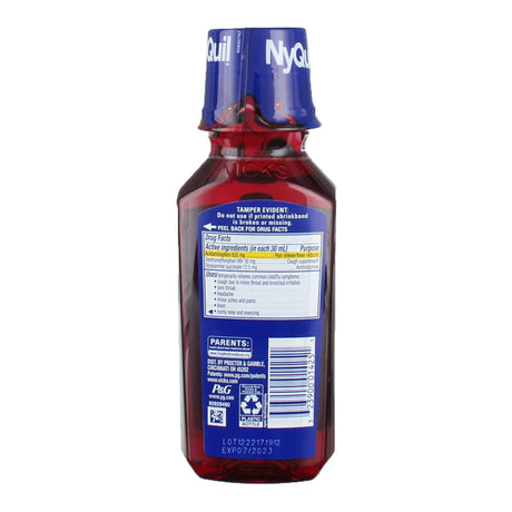 Vicks NyQuil Cold & Flu Liquid, Cherry, 8 fl oz