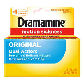 Dramamine Original Motion Sickness Relief Tablets, Dimenhydrinate 50 mg - 83124800199 - LL Medico