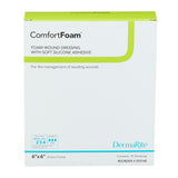 ComfortFoam Silicone Adhesive without Border Silicone Foam Dressing, 6 x 6 Inch
