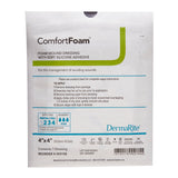 ComfortFoam Silicone Adhesive without Border Silicone Foam Dressing, 4 x 4 Inch