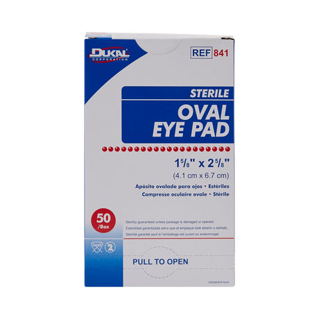 Dukal Small Eye Pad, 1-5/8 x 2-5/8 Inch Oval