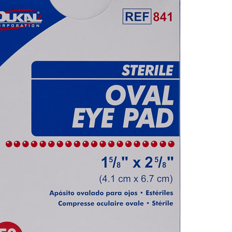Dukal Small Eye Pad, 1-5/8 x 2-5/8 Inch Oval