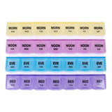Mediplanner 7-Day Pill Organizer, Four Times a Day, 1.25" x 5.75" x 9.25" - 85-0101 - LL Medico