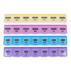 Mediplanner 7-Day Pill Organizer, Four Times a Day, 1.25" x 5.75" x 9.25" - 85-0101 - LL Medico
