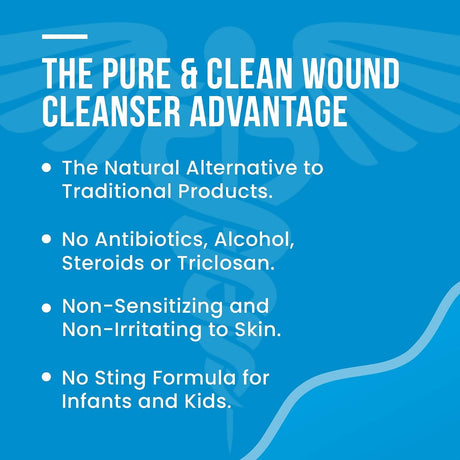 Pure&Clean Pure & Clean Wound Cleanser, 8-ounce Pump Bottle