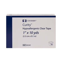 Cardinal Health Curity Plastic Medical Tape, 1 Inch x 10 Yard, Transparent