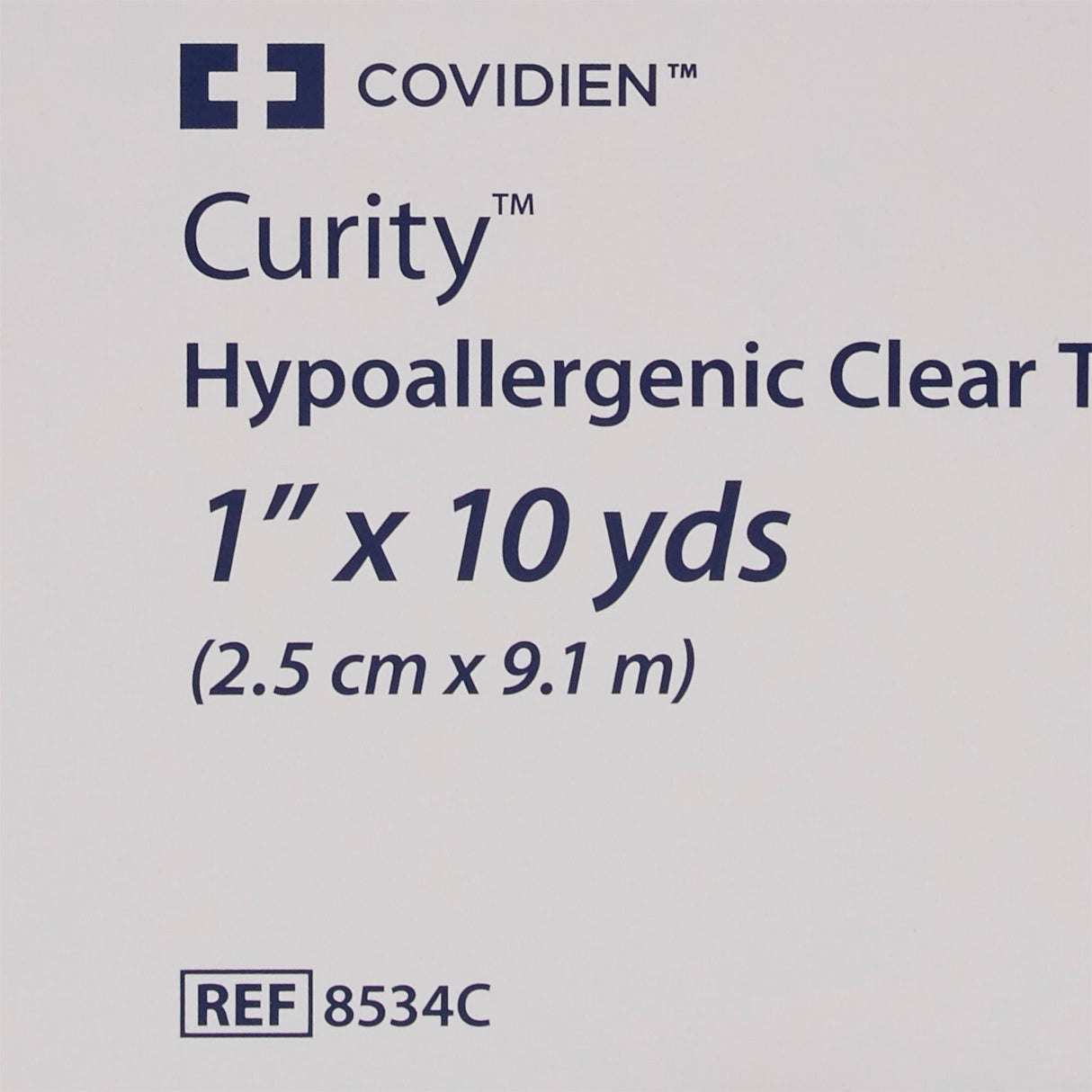 Cardinal Health Curity Plastic Medical Tape, 1 Inch x 10 Yard, Transparent