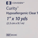 Cardinal Health Curity Plastic Medical Tape, 1 Inch x 10 Yard, Transparent
