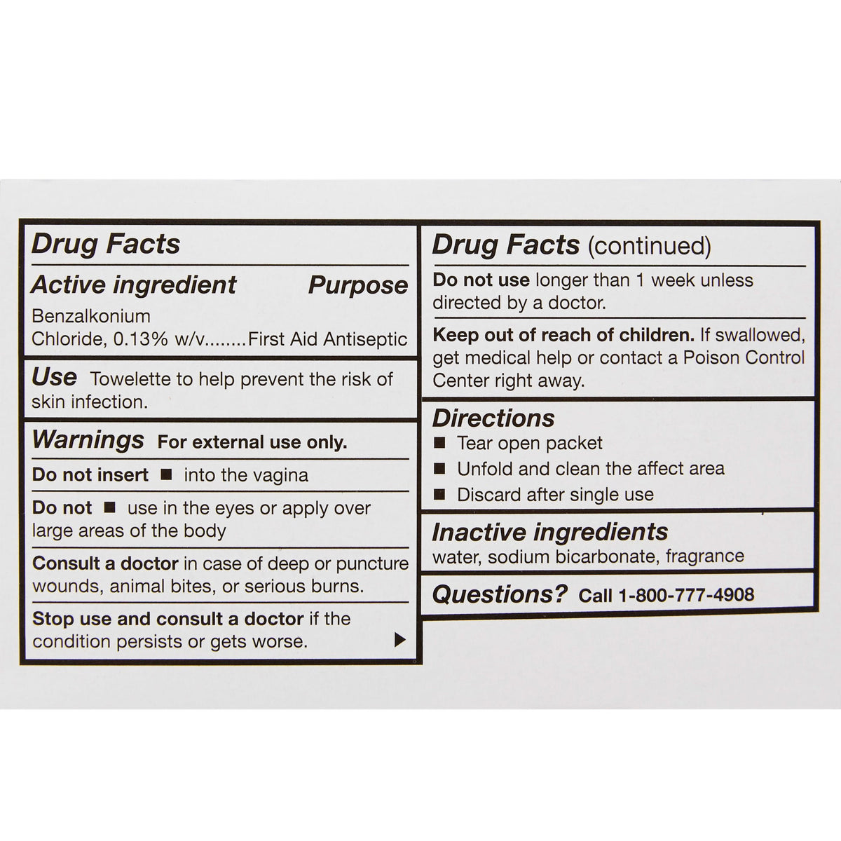 McKesson Obstetrical Antiseptic Towelettes, Sterile, 100 Count Box - 268 - LL Medico