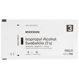 McKesson Isopropyl Alcohol Swabsticks, Antiseptic, 3 Per Pack - 988 - LL Medico
