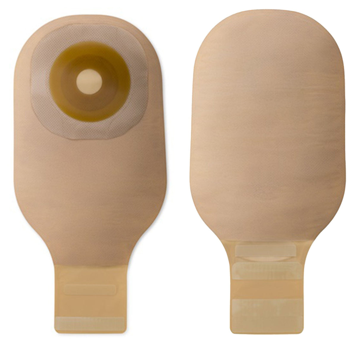 Hollister Premier Flextend One-Piece Colostomy Pouch, Flat, Pre-Cut, Beige, 12-Inch