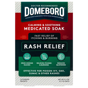 Domeboro Medicated Soak Rash Relief, Aluminum Acetate, Powder, 2.2 g Packet - 85707400177 - LL Medico