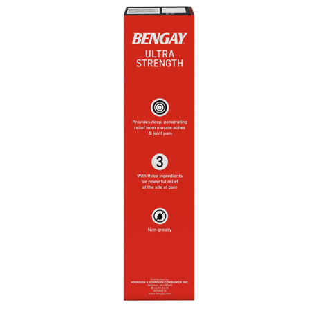 Bengay Ultra Strength Topical Pain Relief Cream, Camphor 30% - Menthol 10% - Methyl Salicylate 4%, 4 oz Tube - 510819400 - LL Medico