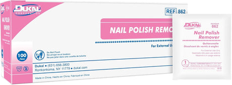 Dukal Nail Polish Remover Pads, 50 mm x 57 mm