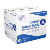 Dynarex Sterile Gauze Pads, 2" x 2", 12-Ply - 3352 - LL Medico