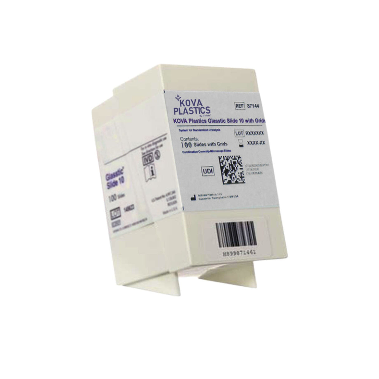 KOVA Glasstic Urinalysis Microscope Slide, 10 Chamber