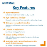 McKesson Gelling Fiber Wound Dressing, Square, 2 x 2", White, Carboxymethyl Cellulose (CMC), Sterile - 87200 - LL Medico