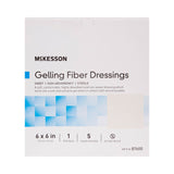 McKesson Gelling Fiber Wound Dressing, Square, 6 x 6", White, Carboxymethyl Cellulose (CMC), Sterile - 87600 - LL Medico