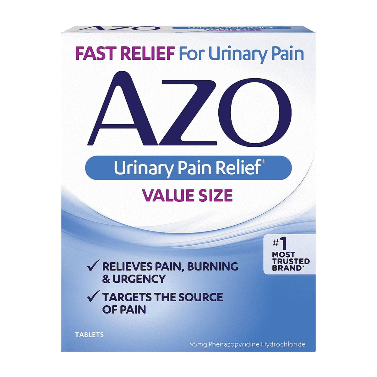 AZO Urinary Pain Relief Tablets, Phenazopyridine HCL, 95 mg - 87651030152 - LL Medico