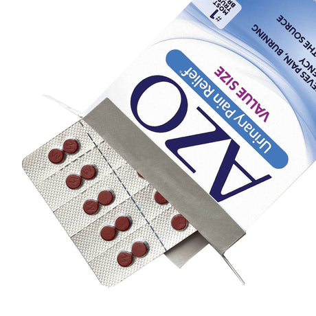 AZO Urinary Pain Relief Tablets, Phenazopyridine HCL, 95 mg - 87651030152 - LL Medico