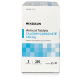 McKesson Calcium Carbonate Antacid Tablets, 420 mg, Mint Flavor - 87675 - LL Medico
