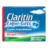 Claritin 24 Hour Allergy Relief Liqui-Gels, Loratadine 10 mg, Non-Drowsy - 30 count - LL Medico