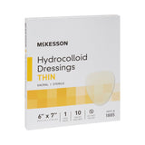 McKesson Hydrocolloid Dressing Thin with Film Backing, Sterile, Sacral, 6 x 7 Inch