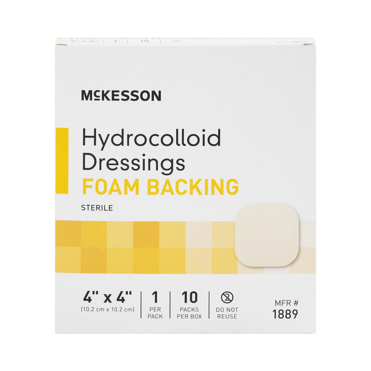 McKesson Hydrocolloid Dressing, 4 x 4 Inch