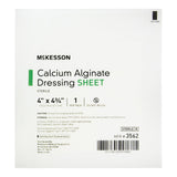 McKesson Calcium Alginate Dressing Sheet, Sterile, 4 x 4¾ Inch - 3562 - LL Medico