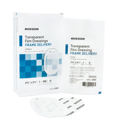 McKesson Transparent Film Dressing, Octagon Frame Style Delivery, Sterile - 4985 - LL Medico