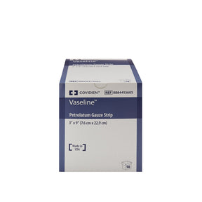 Cardinal Health Vaseline Petrolatum Impregnated Dressing, 3 x 9 Inch