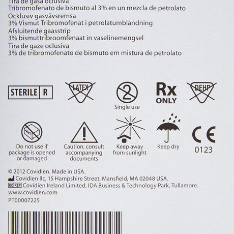 Xeroform Occlusive, Petrolatum Impregnated Dressing, 1 x 8", White, Fine Mesh Gauze, Sterile - 8884433301 - LL Medico
