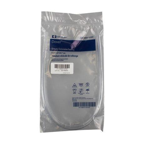 Cardinal Health Dover Urinary Extension Tube with Latex Connector, 8.5mm x 18" - 8884731900 - LL Medico