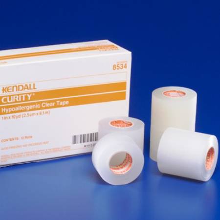 Kendall Plastic Medical Tape, 1/2 Inch x 10 Yard, Transparent