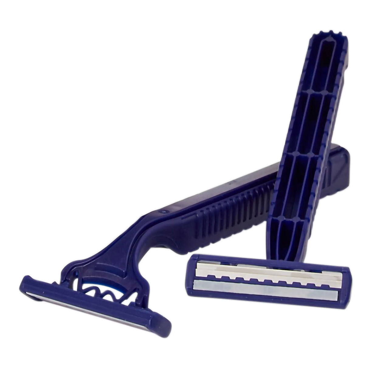 McKesson Disposable Razor, Twin Blade, Ribbed Handle, Lubricated Strip - 16-RZ11 - LL Medico